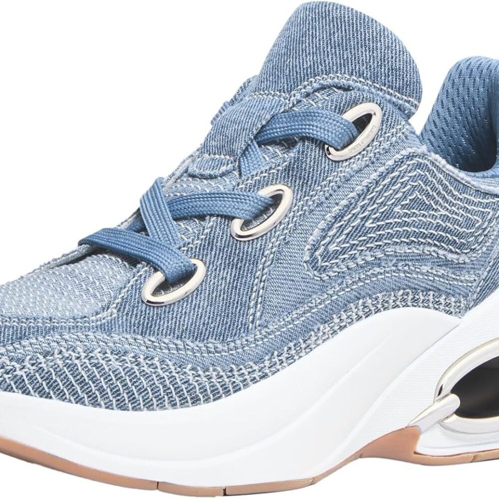 Women's Denim Sneakers Lace-Up Rubber Soles Casual Shoes for Women